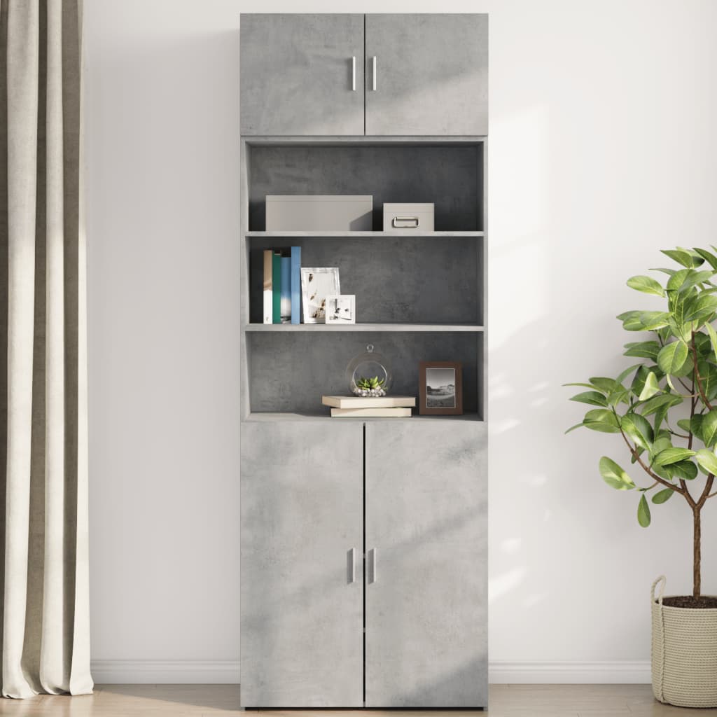 Wandkast 80x42,5x40 cm bewerkt hout betongrijs is nu te koop bij PeponiXL, paradijselijk wonen!