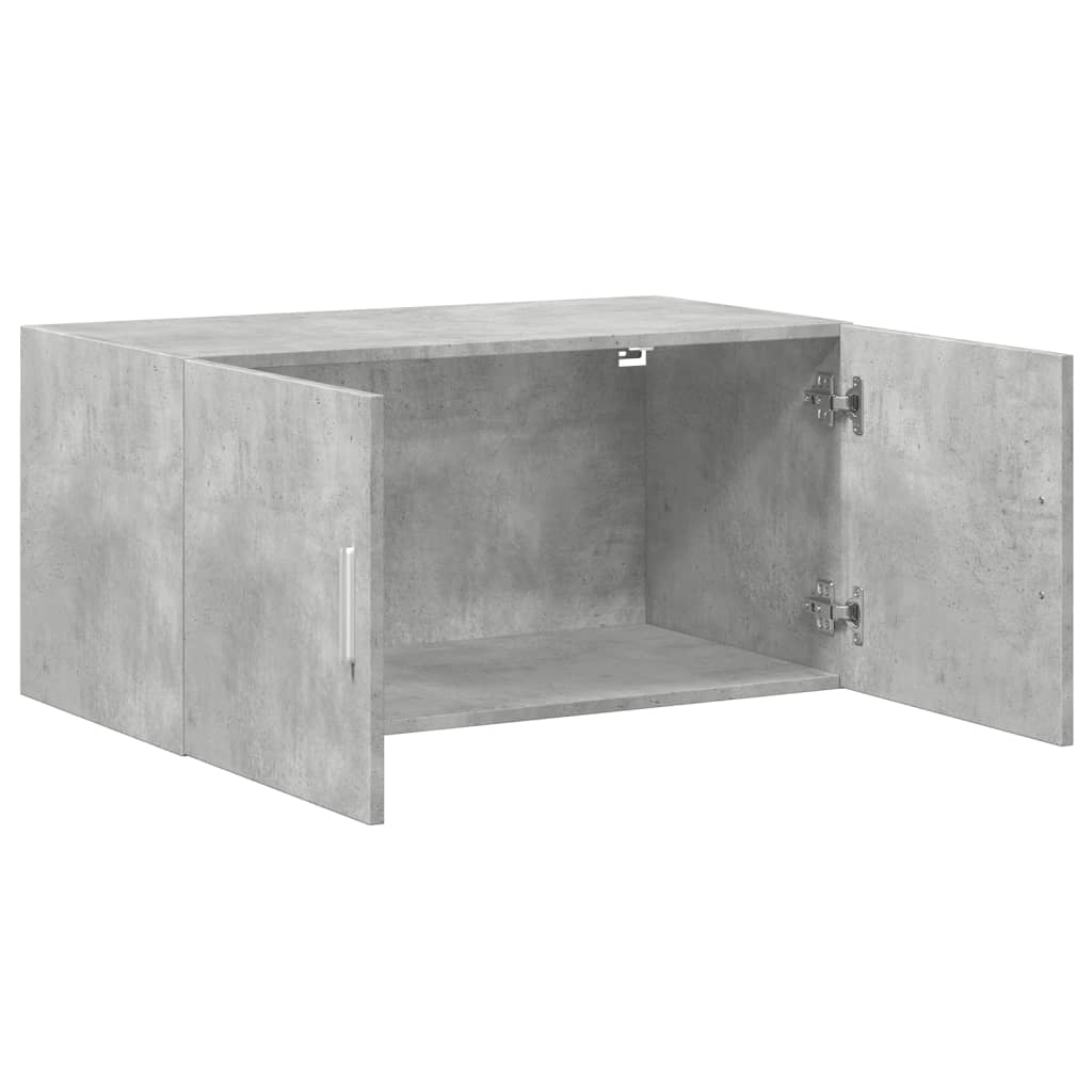 Wandkast 80x42,5x40 cm bewerkt hout betongrijs is nu te koop bij PeponiXL, paradijselijk wonen!
