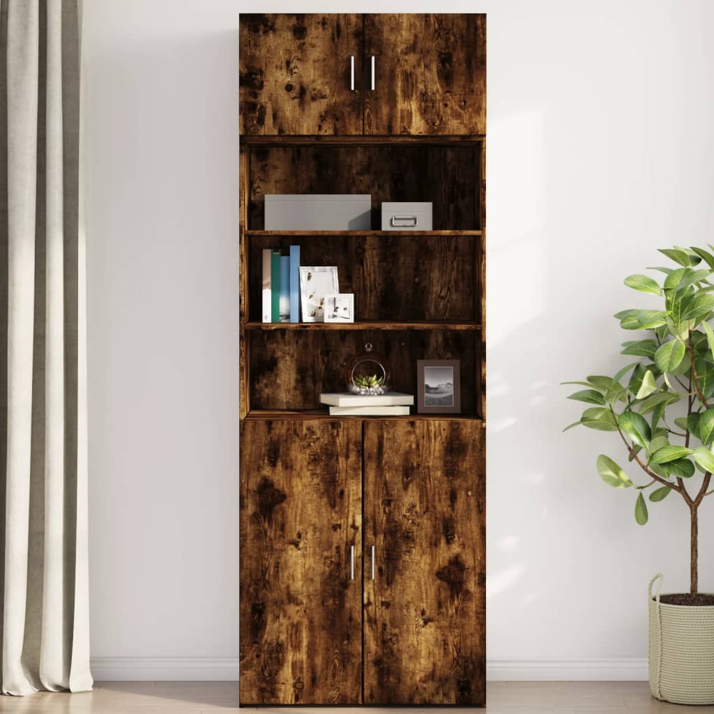 Wandkast 80x42,5x40 cm bewerkt hout gerookt eikenkleurig is nu te koop bij PeponiXL, paradijselijk wonen!
