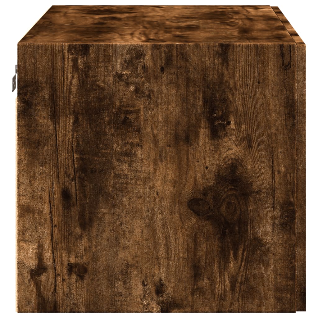 Wandkast 80x42,5x40 cm bewerkt hout gerookt eikenkleurig is nu te koop bij PeponiXL, paradijselijk wonen!