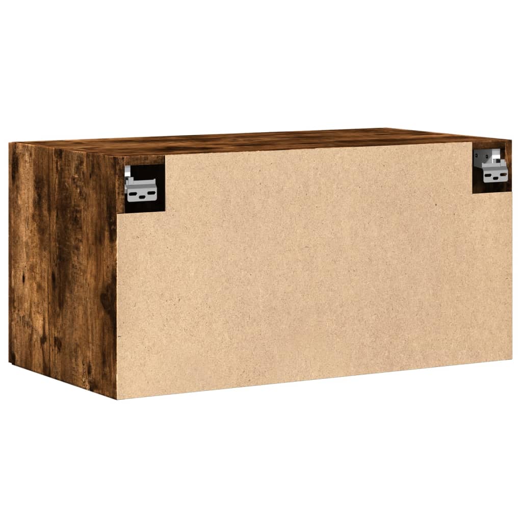 Wandkast 80x42,5x40 cm bewerkt hout gerookt eikenkleurig is nu te koop bij PeponiXL, paradijselijk wonen!