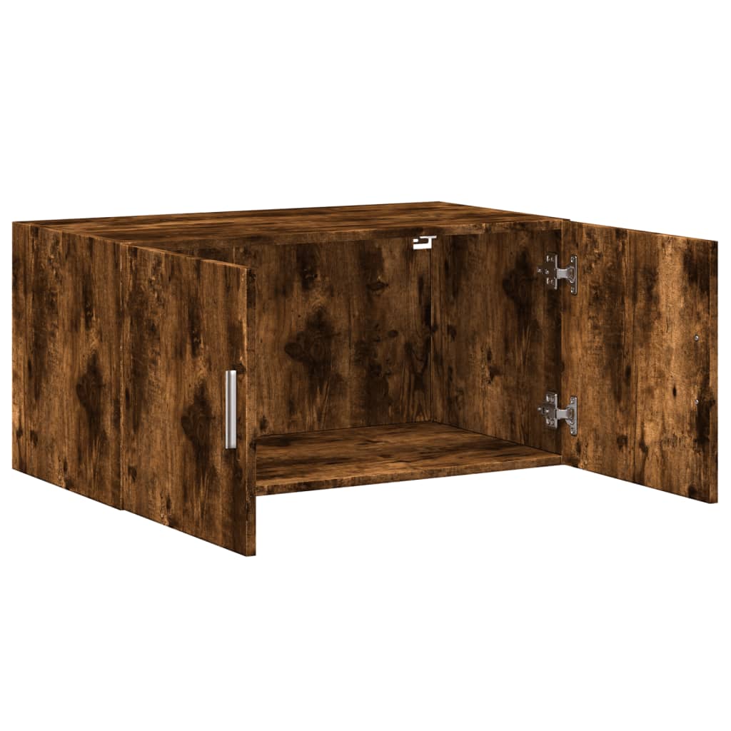 Wandkast 80x42,5x40 cm bewerkt hout gerookt eikenkleurig is nu te koop bij PeponiXL, paradijselijk wonen!