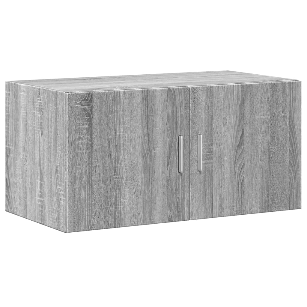 Wandkast 80x42,5x40 cm bewerkt hout grijs sonoma eikenkleurig is nu te koop bij PeponiXL, paradijselijk wonen!