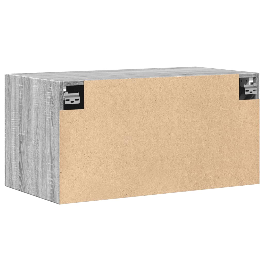Wandkast 80x42,5x40 cm bewerkt hout grijs sonoma eikenkleurig is nu te koop bij PeponiXL, paradijselijk wonen!