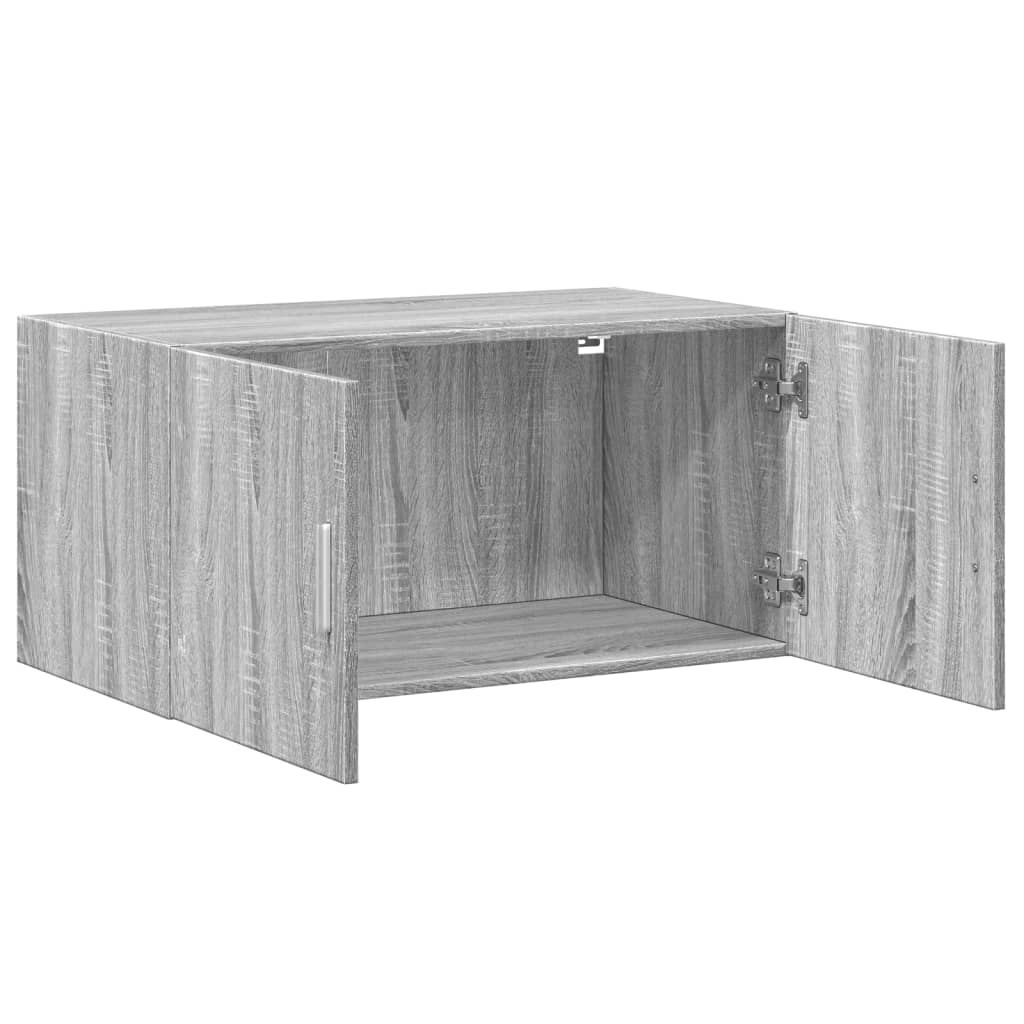 Wandkast 80x42,5x40 cm bewerkt hout grijs sonoma eikenkleurig is nu te koop bij PeponiXL, paradijselijk wonen!