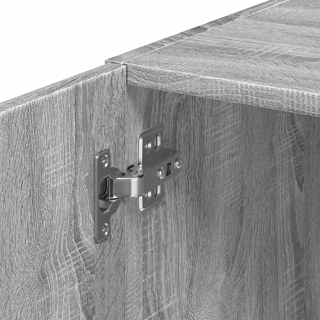 Wandkast 80x42,5x40 cm bewerkt hout grijs sonoma eikenkleurig is nu te koop bij PeponiXL, paradijselijk wonen!