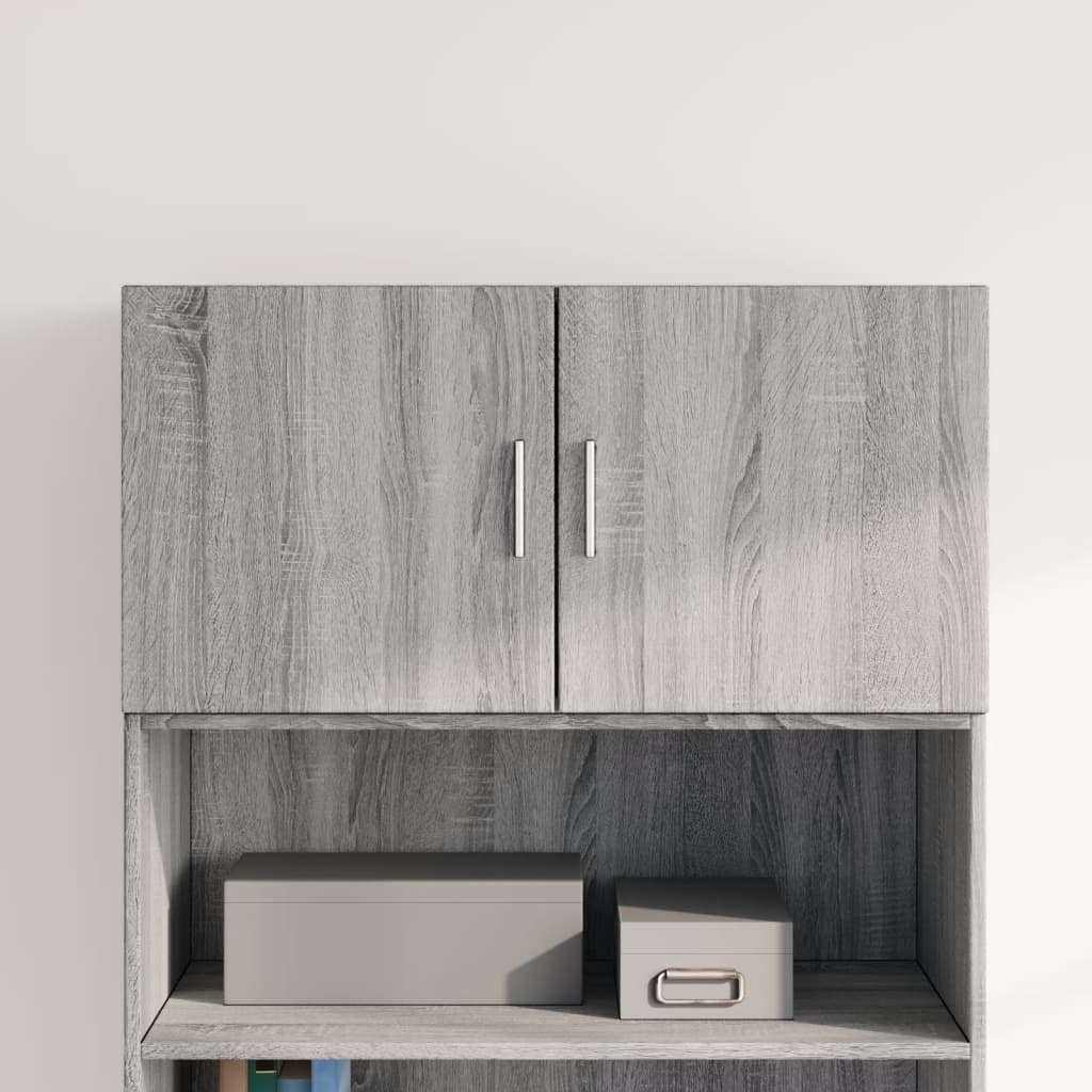 Wandkast 80x42,5x40 cm bewerkt hout grijs sonoma eikenkleurig is nu te koop bij PeponiXL, paradijselijk wonen!