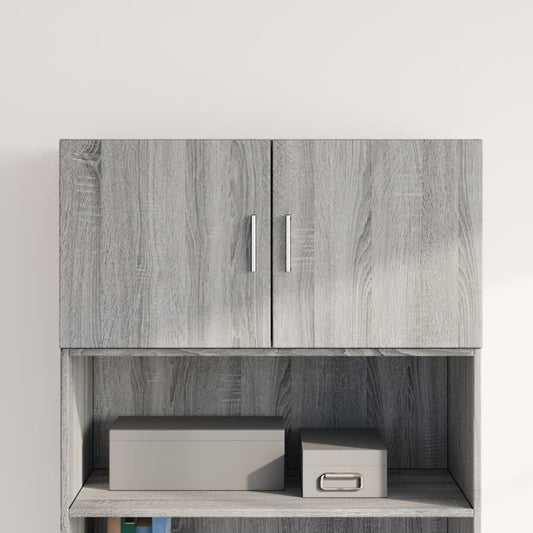 Wandkast 80x42,5x40 cm bewerkt hout grijs sonoma eikenkleurig is nu te koop bij PeponiXL, paradijselijk wonen!