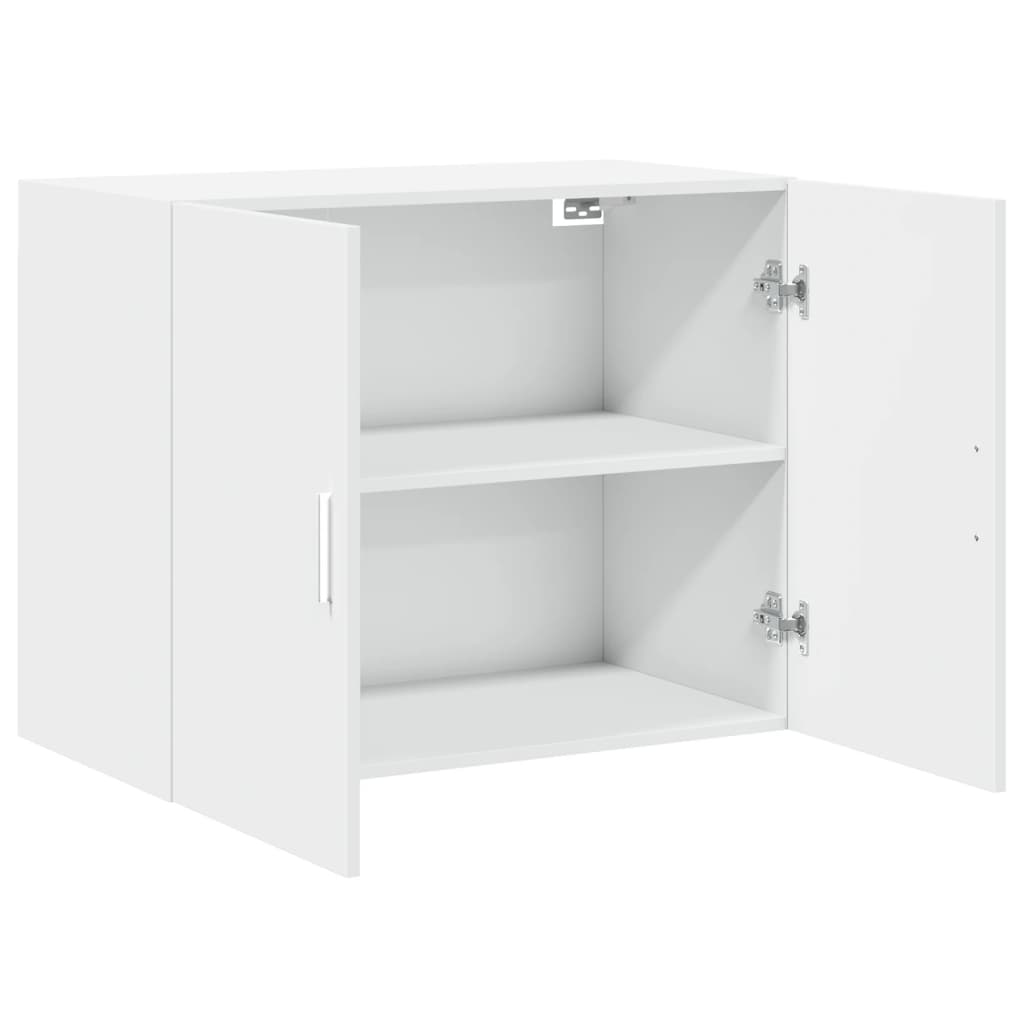 Wandkast 80x42,5x64 cm bewerkt hout wit is nu te koop bij PeponiXL, paradijselijk wonen!