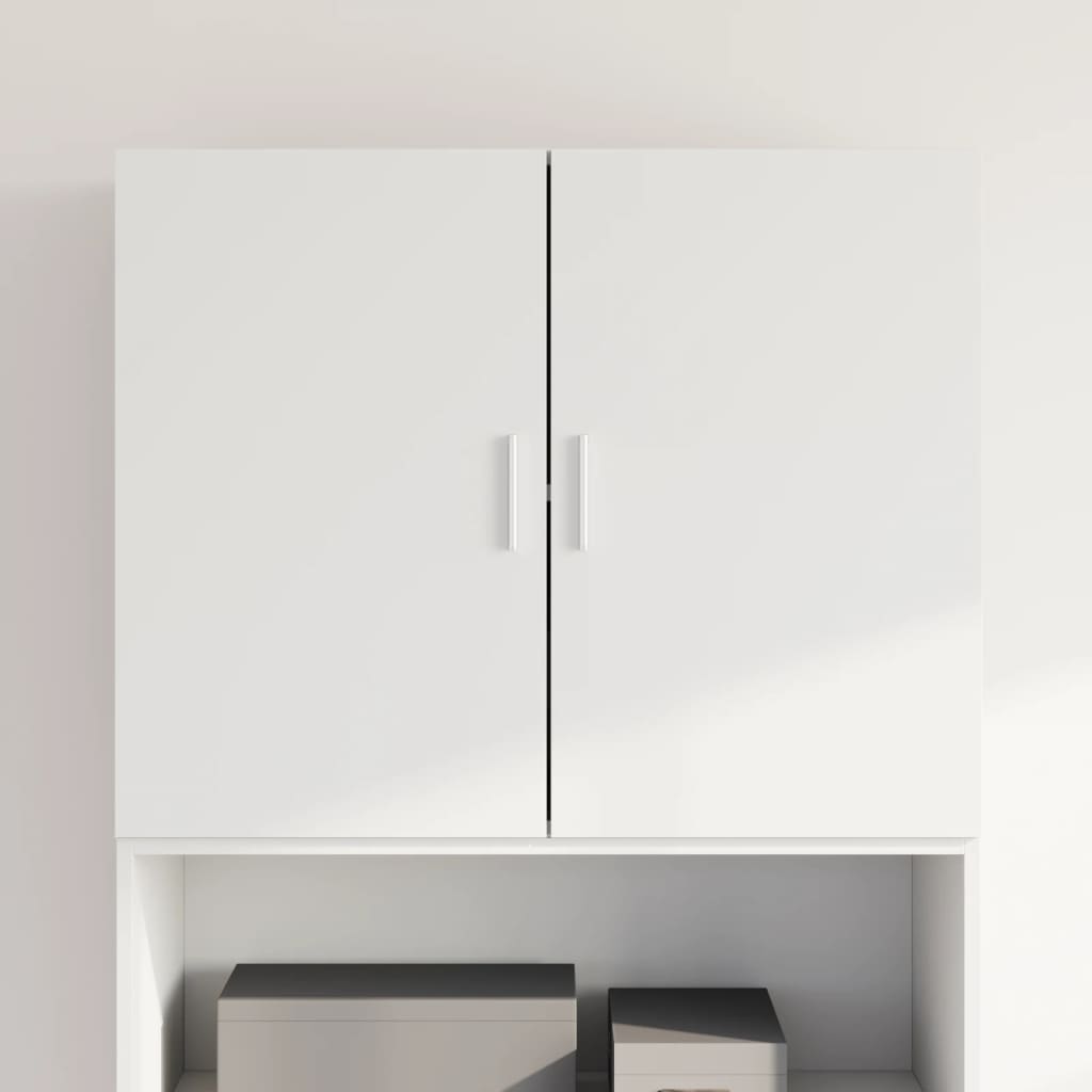 Wandkast 80x42,5x64 cm bewerkt hout wit is nu te koop bij PeponiXL, paradijselijk wonen!