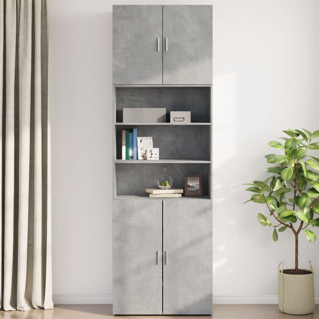 Wandkast 80x42,5x64 cm bewerkt hout betongrijs is nu te koop bij PeponiXL, paradijselijk wonen!