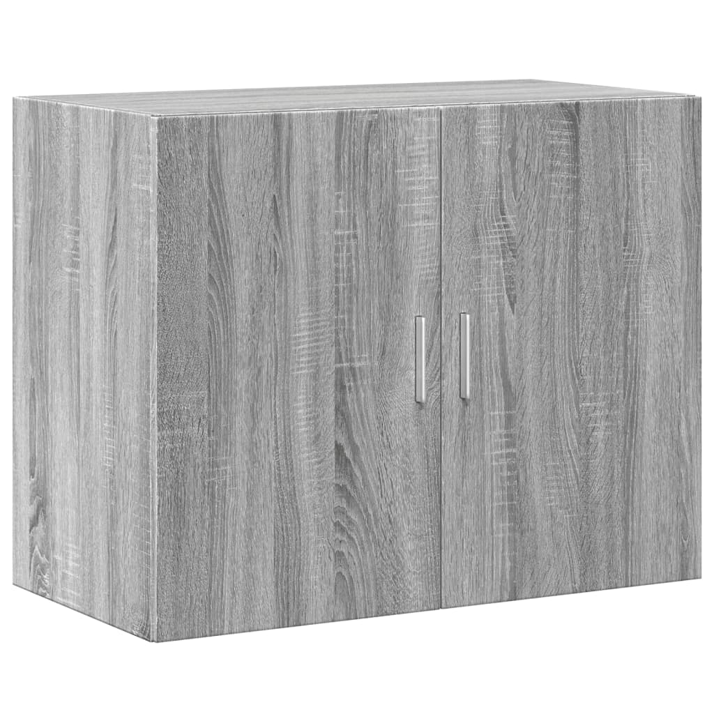 Wandkast 80x42,5x64 cm bewerkt hout grijs sonoma eikenkleurig is nu te koop bij PeponiXL, paradijselijk wonen!