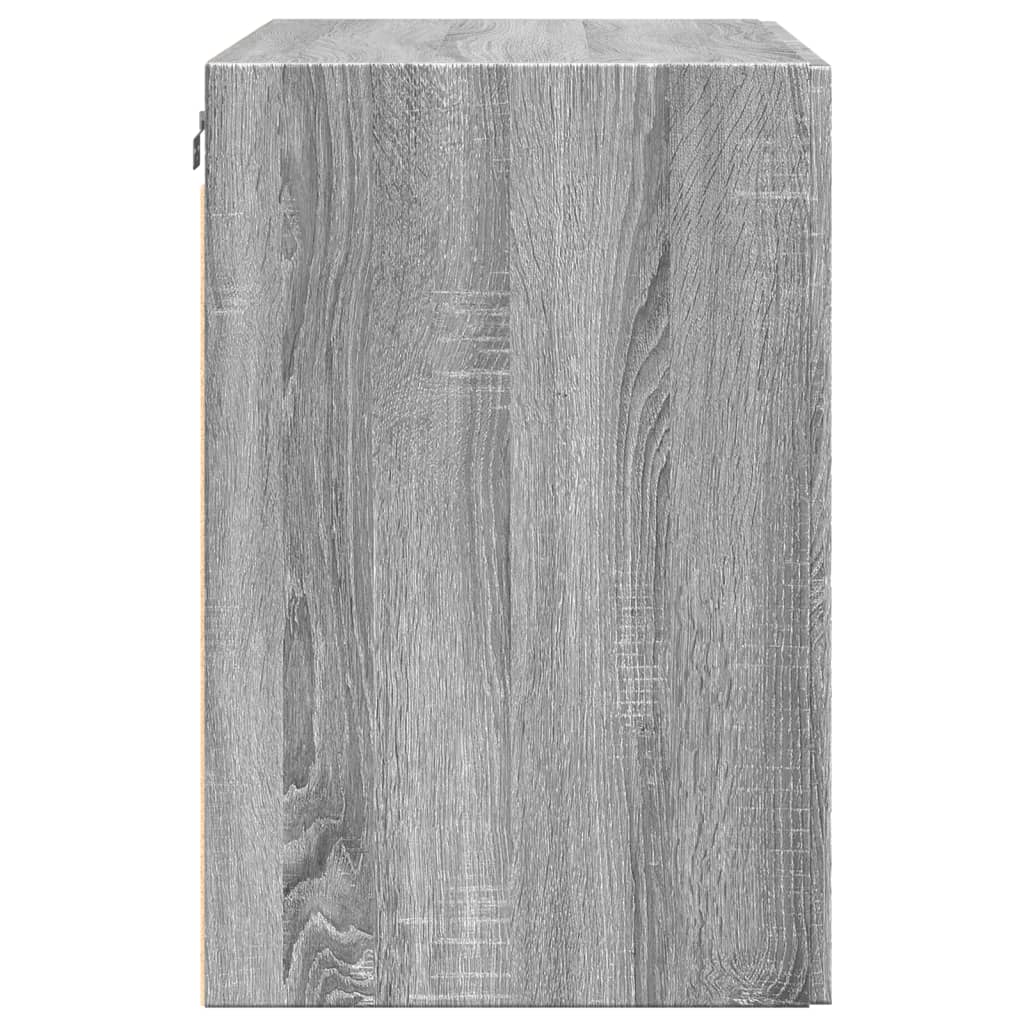 Wandkast 80x42,5x64 cm bewerkt hout grijs sonoma eikenkleurig is nu te koop bij PeponiXL, paradijselijk wonen!
