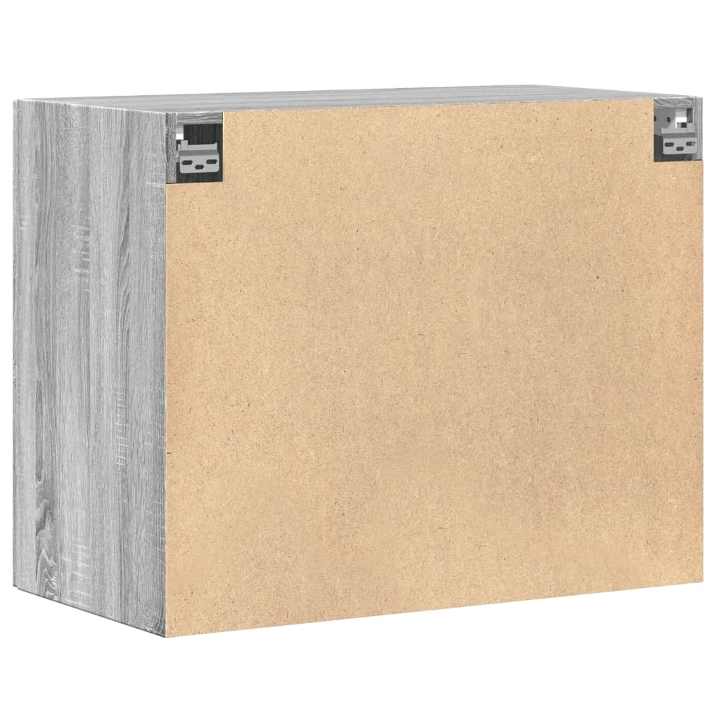 Wandkast 80x42,5x64 cm bewerkt hout grijs sonoma eikenkleurig is nu te koop bij PeponiXL, paradijselijk wonen!