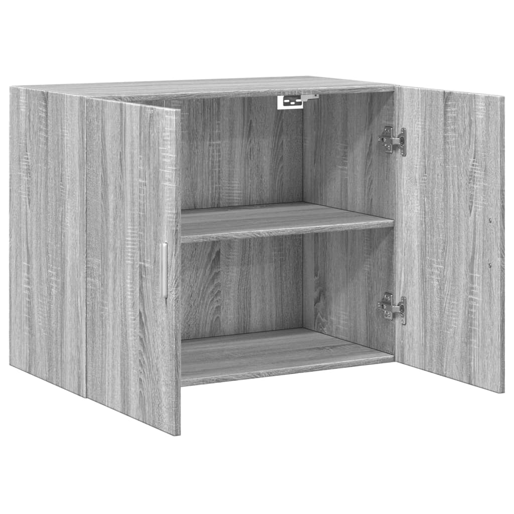 Wandkast 80x42,5x64 cm bewerkt hout grijs sonoma eikenkleurig is nu te koop bij PeponiXL, paradijselijk wonen!