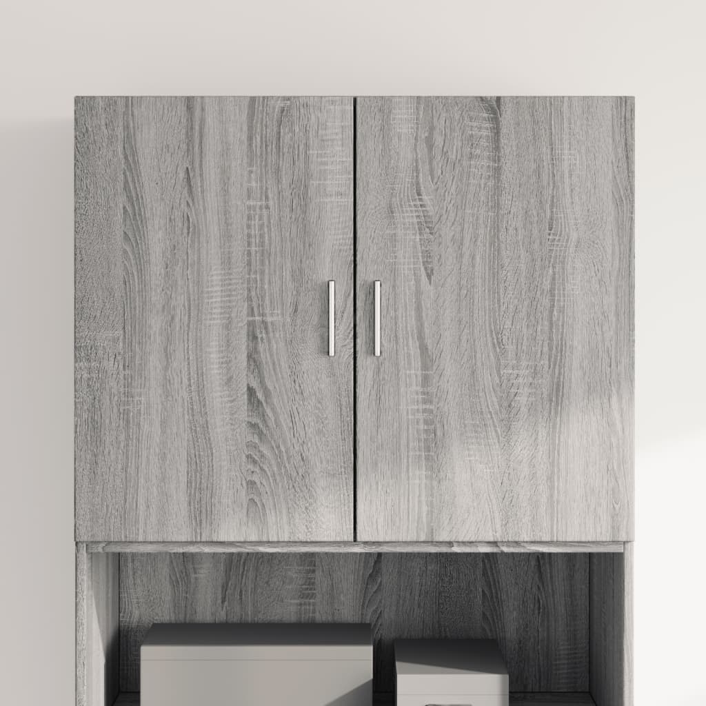 Wandkast 80x42,5x64 cm bewerkt hout grijs sonoma eikenkleurig is nu te koop bij PeponiXL, paradijselijk wonen!