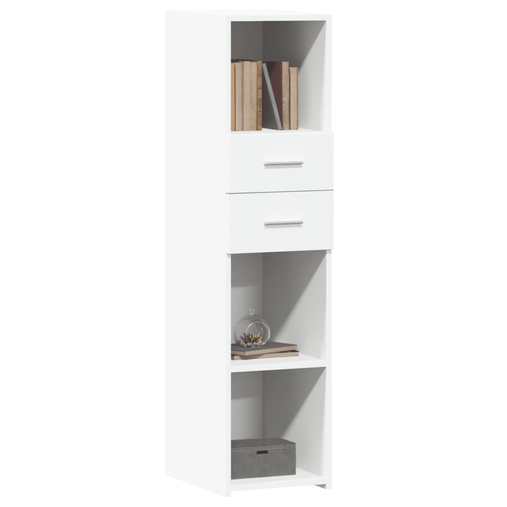Hoge kast 30x42,5x124 cm bewerkt hout wit is nu te koop bij PeponiXL, paradijselijk wonen!