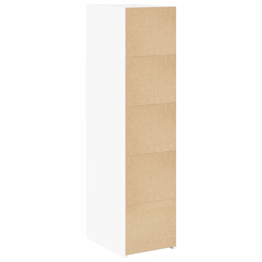 Hoge kast 30x42,5x124 cm bewerkt hout wit is nu te koop bij PeponiXL, paradijselijk wonen!