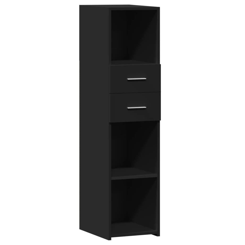 Hoge kast 30x42,5x124 cm bewerkt hout zwart is nu te koop bij PeponiXL, paradijselijk wonen!