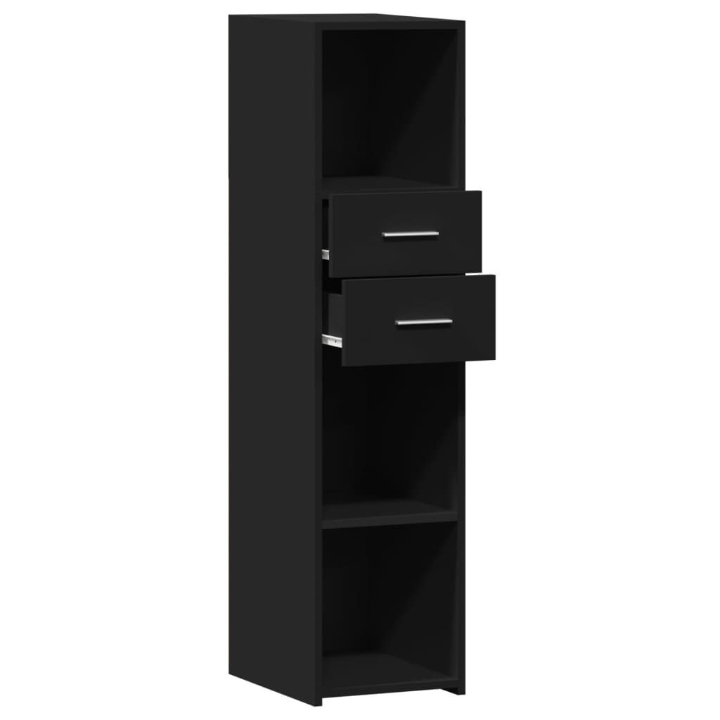 Hoge kast 30x42,5x124 cm bewerkt hout zwart is nu te koop bij PeponiXL, paradijselijk wonen!