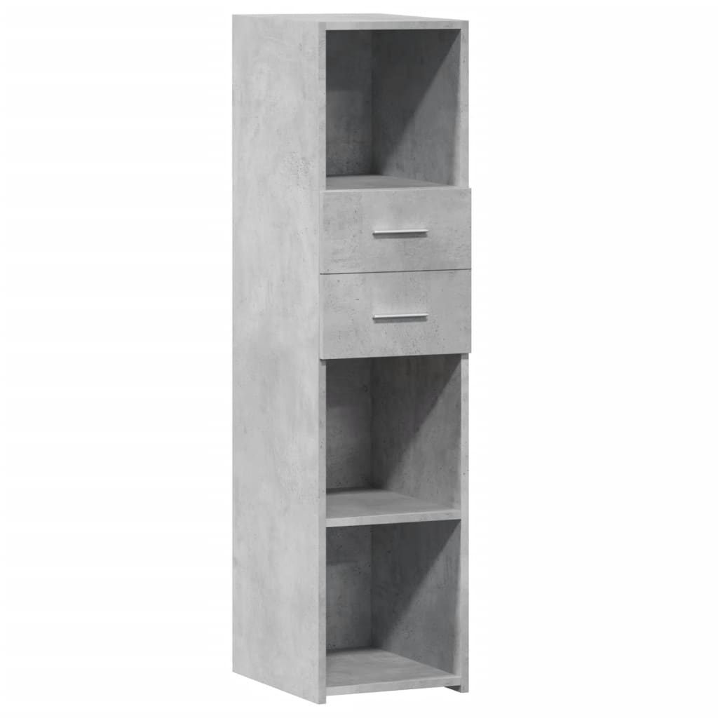 Hoge kast 30x42,5x124 cm bewerkt hout betongrijs is nu te koop bij PeponiXL, paradijselijk wonen!