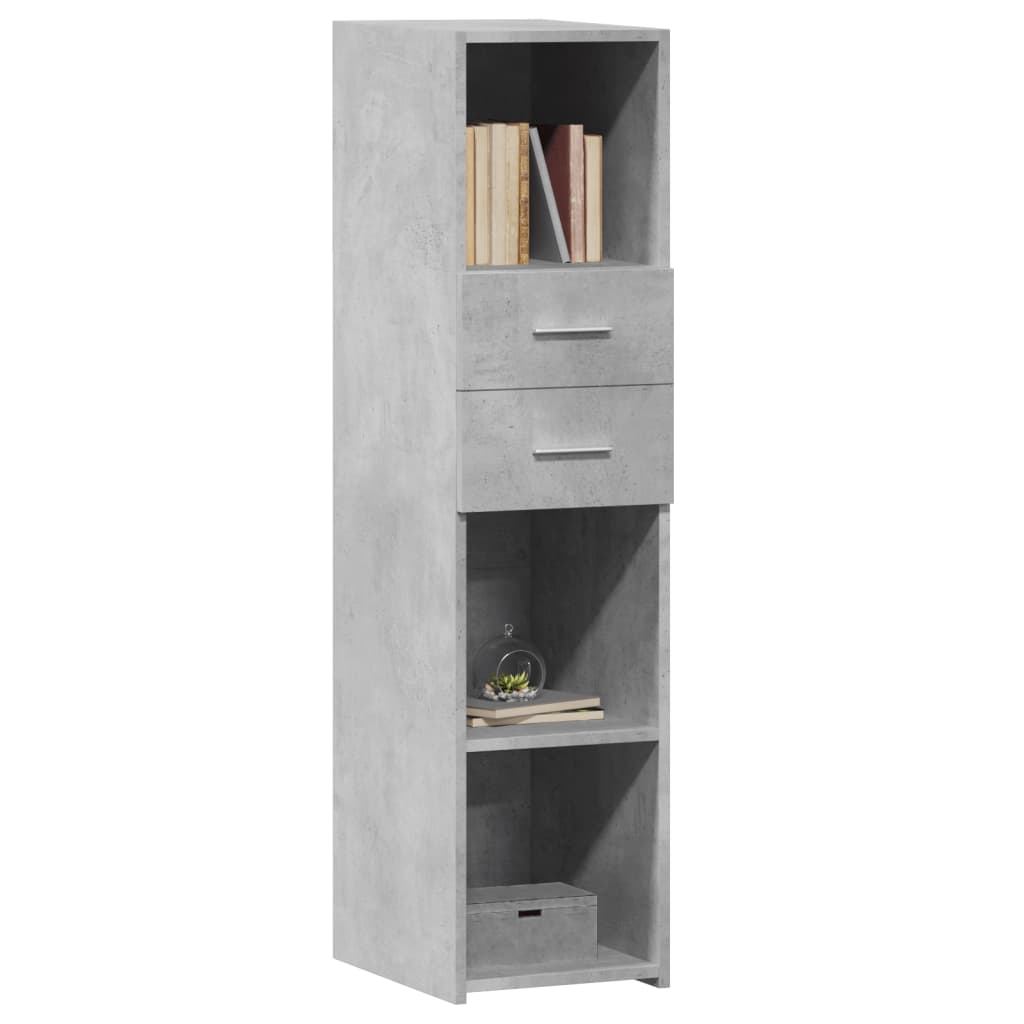 Hoge kast 30x42,5x124 cm bewerkt hout betongrijs is nu te koop bij PeponiXL, paradijselijk wonen!