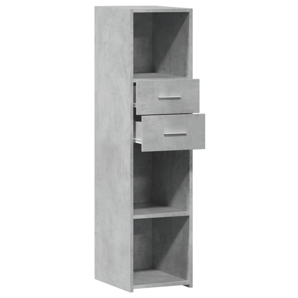 Hoge kast 30x42,5x124 cm bewerkt hout betongrijs is nu te koop bij PeponiXL, paradijselijk wonen!