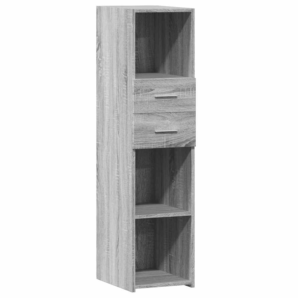 Hoge kast 30x42,5x124 cm bewerkt hout grijs sonoma eikenkleur is nu te koop bij PeponiXL, paradijselijk wonen!
