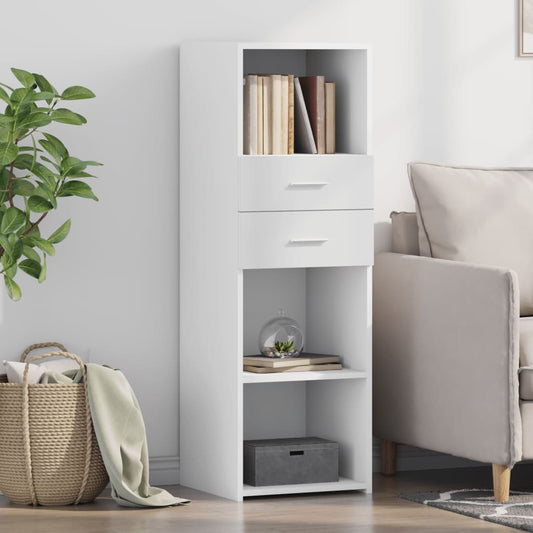 Hoge kast 40x42,5x124 cm bewerkt hout wit is nu te koop bij PeponiXL, paradijselijk wonen!