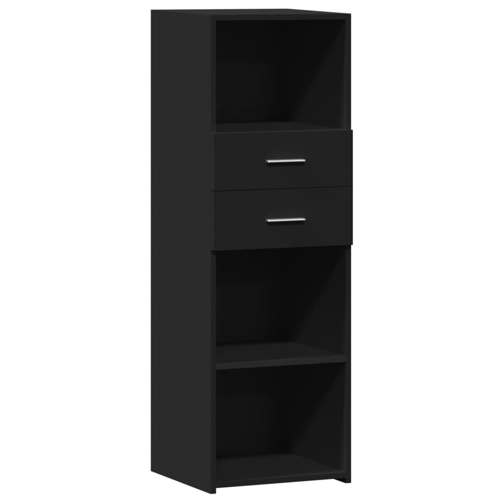Hoge kast 40x42,5x124 cm bewerkt hout zwart is nu te koop bij PeponiXL, paradijselijk wonen!