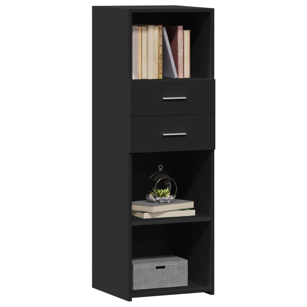 Hoge kast 40x42,5x124 cm bewerkt hout zwart is nu te koop bij PeponiXL, paradijselijk wonen!