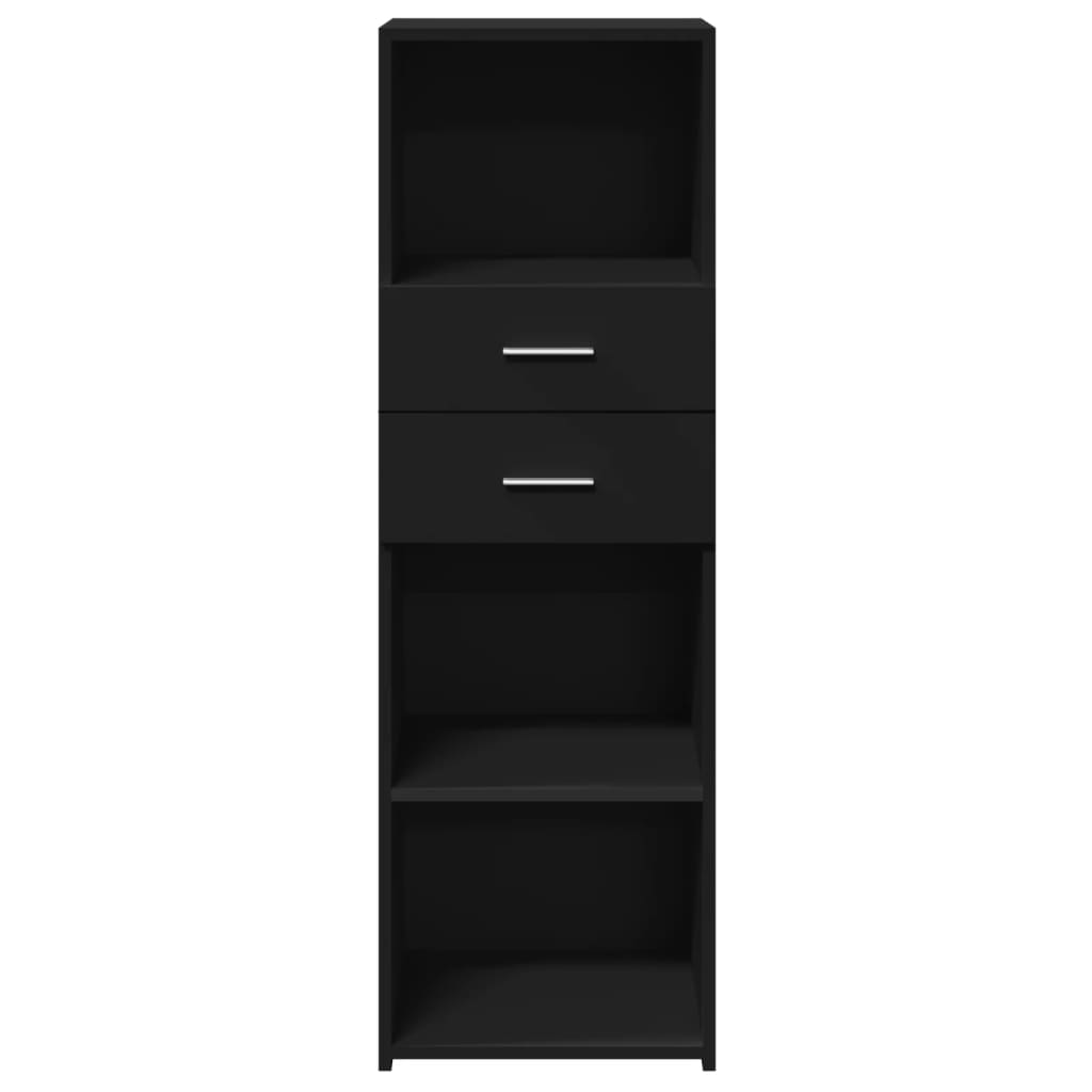 Hoge kast 40x42,5x124 cm bewerkt hout zwart is nu te koop bij PeponiXL, paradijselijk wonen!