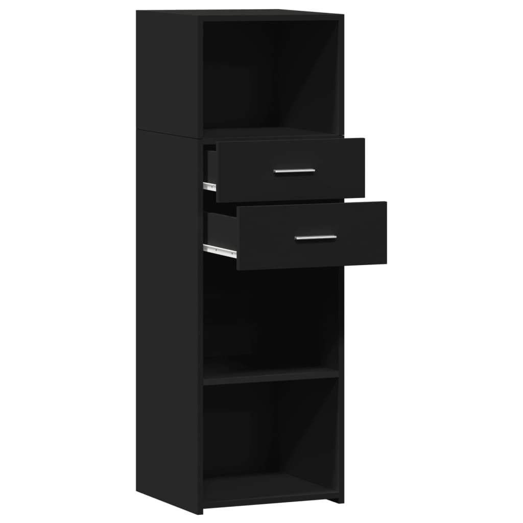 Hoge kast 40x42,5x124 cm bewerkt hout zwart is nu te koop bij PeponiXL, paradijselijk wonen!