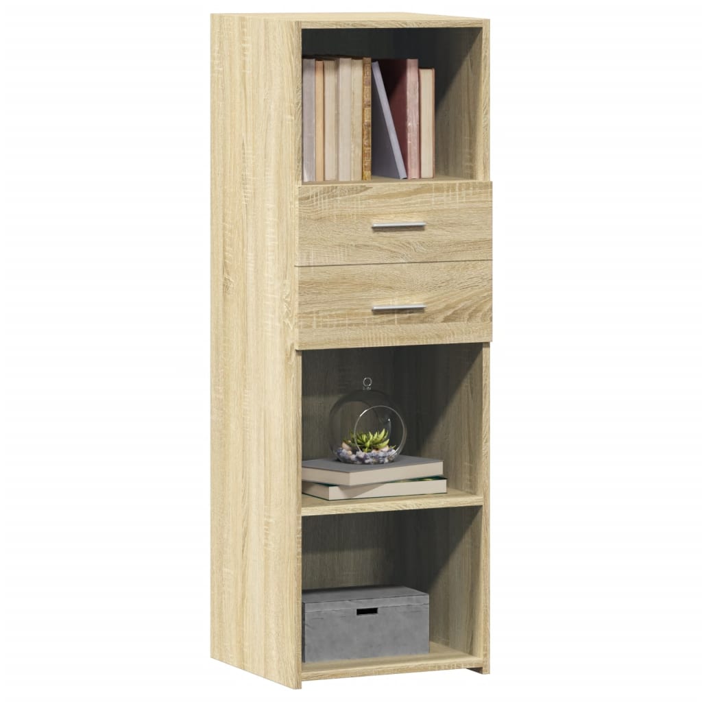 Hoge kast 40x42,5x124 cm bewerkt hout sonoma eikenkleurig is nu te koop bij PeponiXL, paradijselijk wonen!