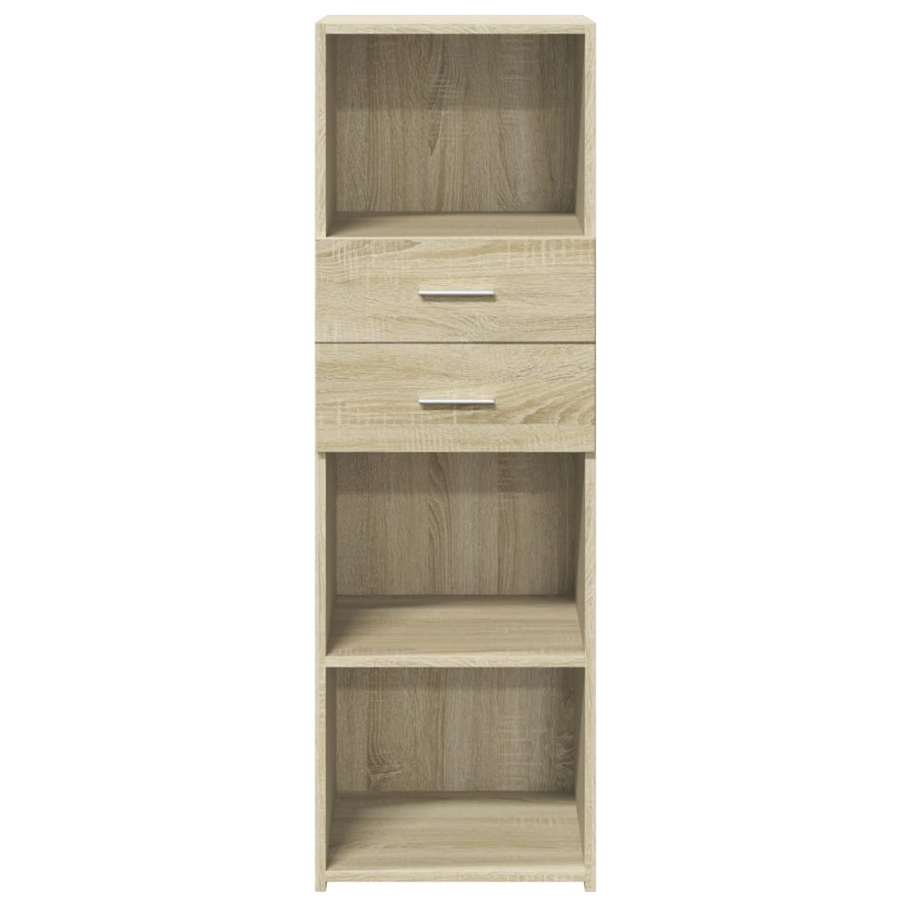 Hoge kast 40x42,5x124 cm bewerkt hout sonoma eikenkleurig is nu te koop bij PeponiXL, paradijselijk wonen!