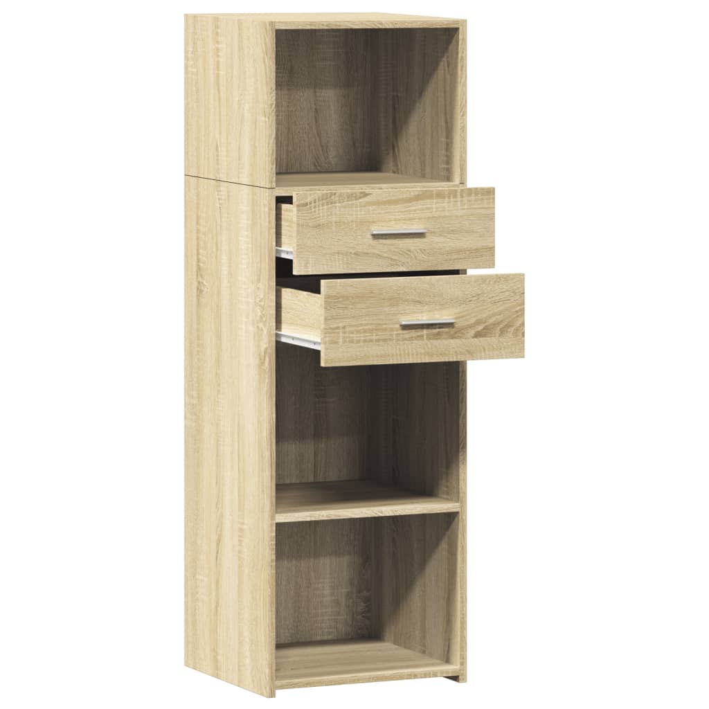 Hoge kast 40x42,5x124 cm bewerkt hout sonoma eikenkleurig is nu te koop bij PeponiXL, paradijselijk wonen!