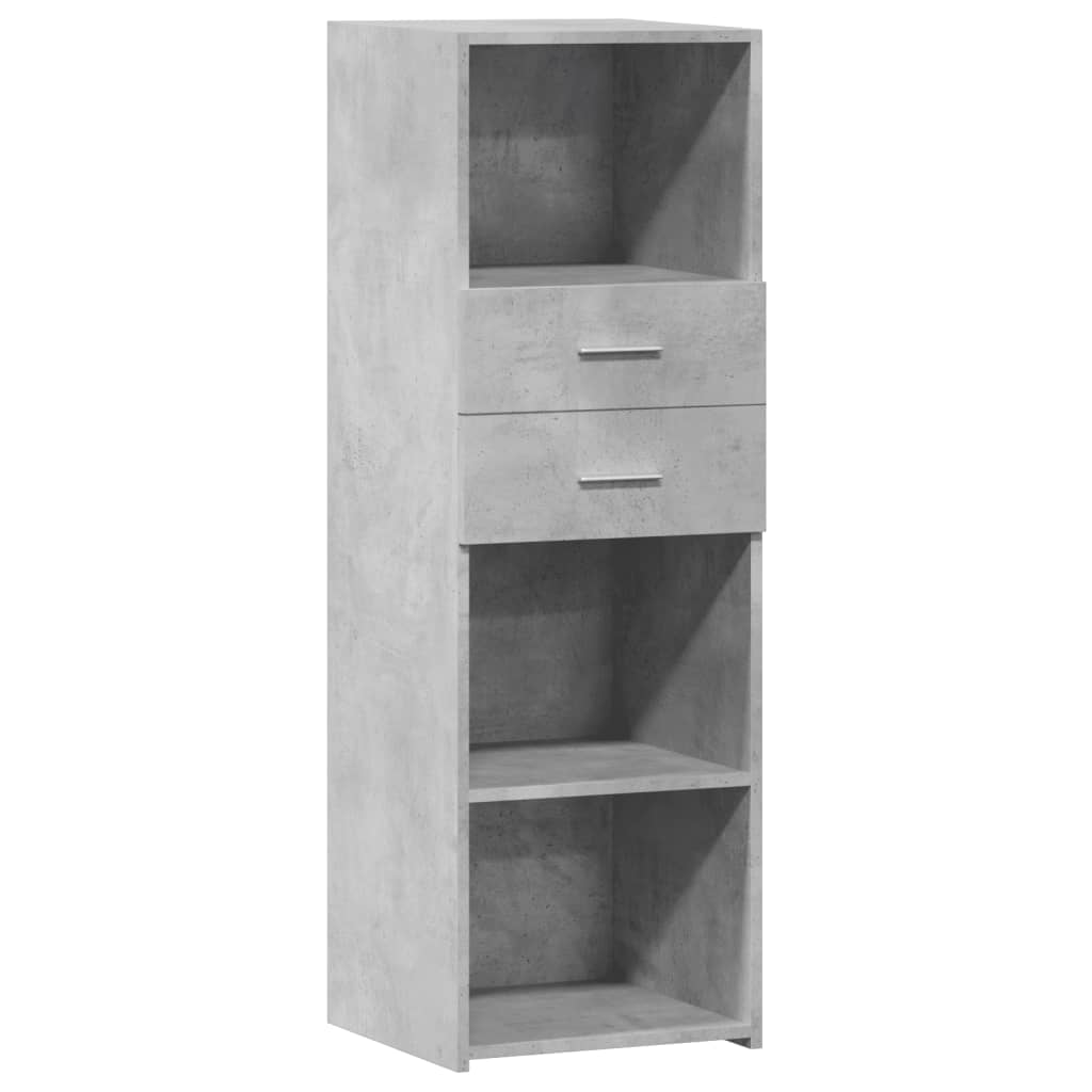 Hoge kast 40x42,5x124 cm bewerkt hout betongrijs is nu te koop bij PeponiXL, paradijselijk wonen!