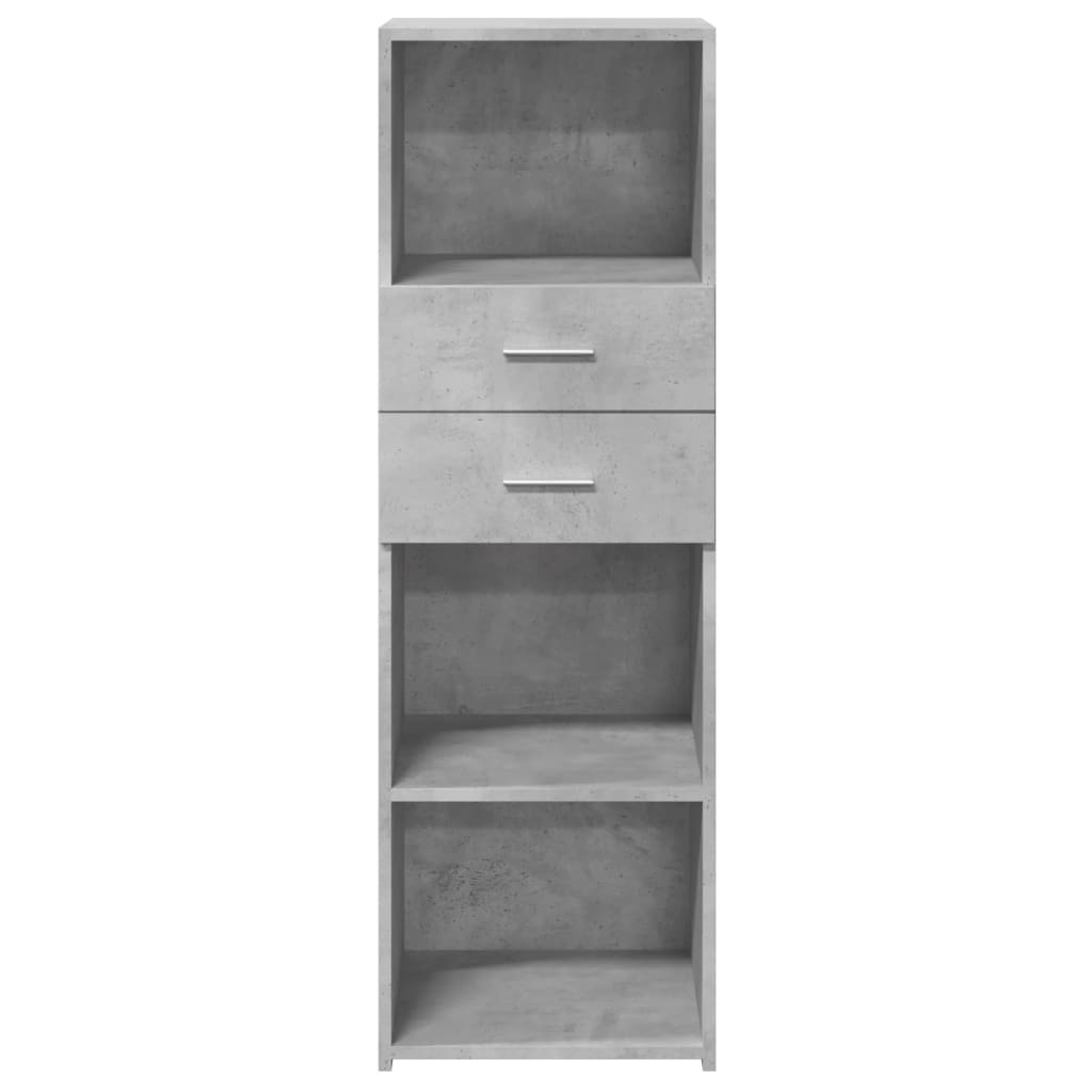 Hoge kast 40x42,5x124 cm bewerkt hout betongrijs is nu te koop bij PeponiXL, paradijselijk wonen!