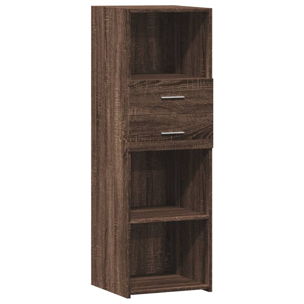 Hoge kast 40x42,5x124 cm bewerkt hout bruin eikenkleurig is nu te koop bij PeponiXL, paradijselijk wonen!