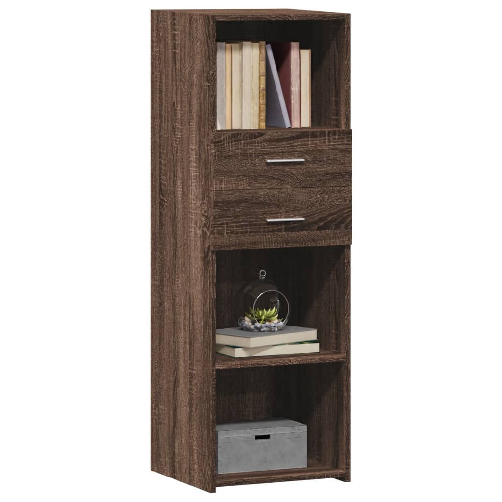 Hoge kast 40x42,5x124 cm bewerkt hout bruin eikenkleurig is nu te koop bij PeponiXL, paradijselijk wonen!
