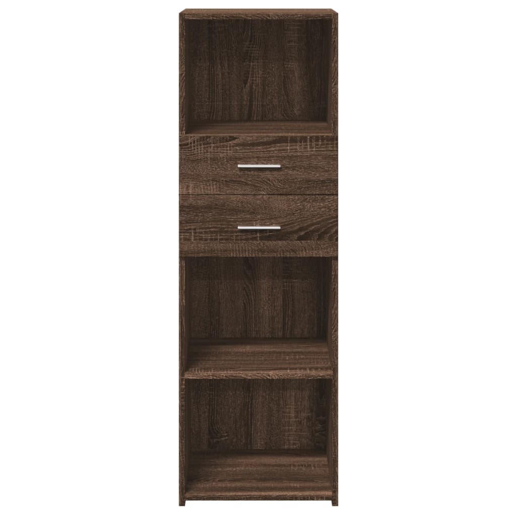 Hoge kast 40x42,5x124 cm bewerkt hout bruin eikenkleurig is nu te koop bij PeponiXL, paradijselijk wonen!
