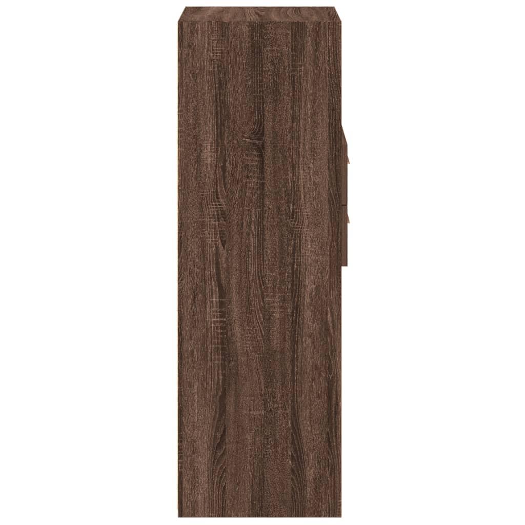 Hoge kast 40x42,5x124 cm bewerkt hout bruin eikenkleurig is nu te koop bij PeponiXL, paradijselijk wonen!
