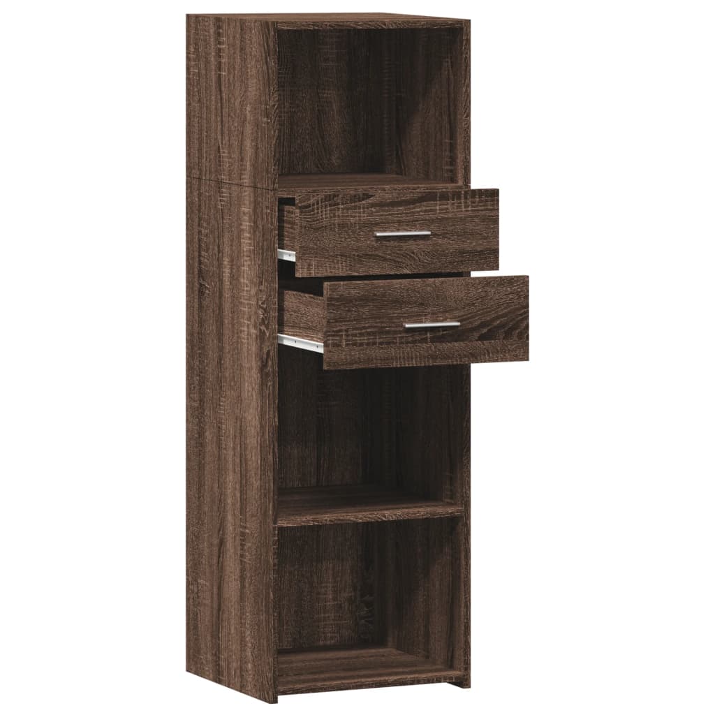 Hoge kast 40x42,5x124 cm bewerkt hout bruin eikenkleurig is nu te koop bij PeponiXL, paradijselijk wonen!