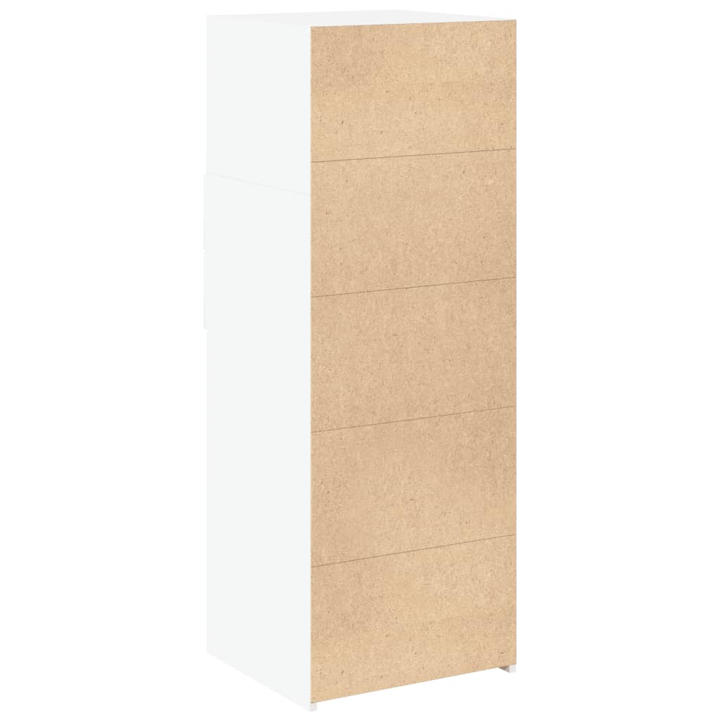 Hoge kast 45x42,5x124 cm bewerkt hout wit is nu te koop bij PeponiXL, paradijselijk wonen!