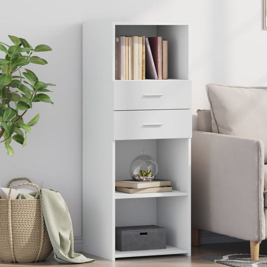Hoge kast 45x42,5x124 cm bewerkt hout wit is nu te koop bij PeponiXL, paradijselijk wonen!