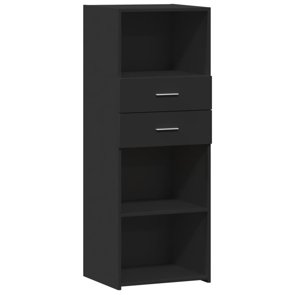 Hoge kast 45x42,5x124 cm bewerkt hout zwart is nu te koop bij PeponiXL, paradijselijk wonen!