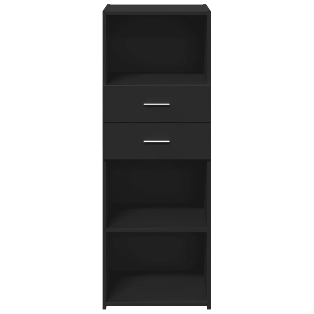Hoge kast 45x42,5x124 cm bewerkt hout zwart is nu te koop bij PeponiXL, paradijselijk wonen!