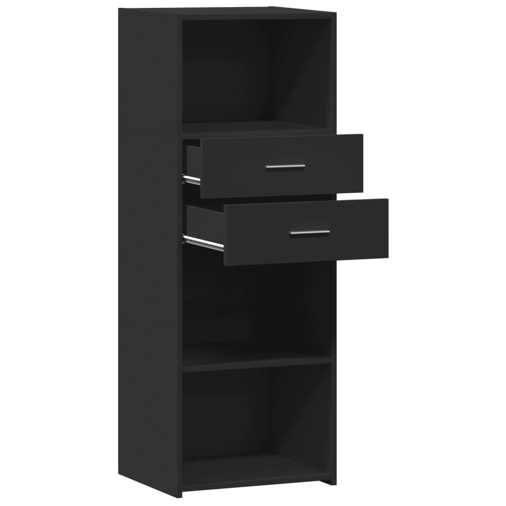 Hoge kast 45x42,5x124 cm bewerkt hout zwart is nu te koop bij PeponiXL, paradijselijk wonen!