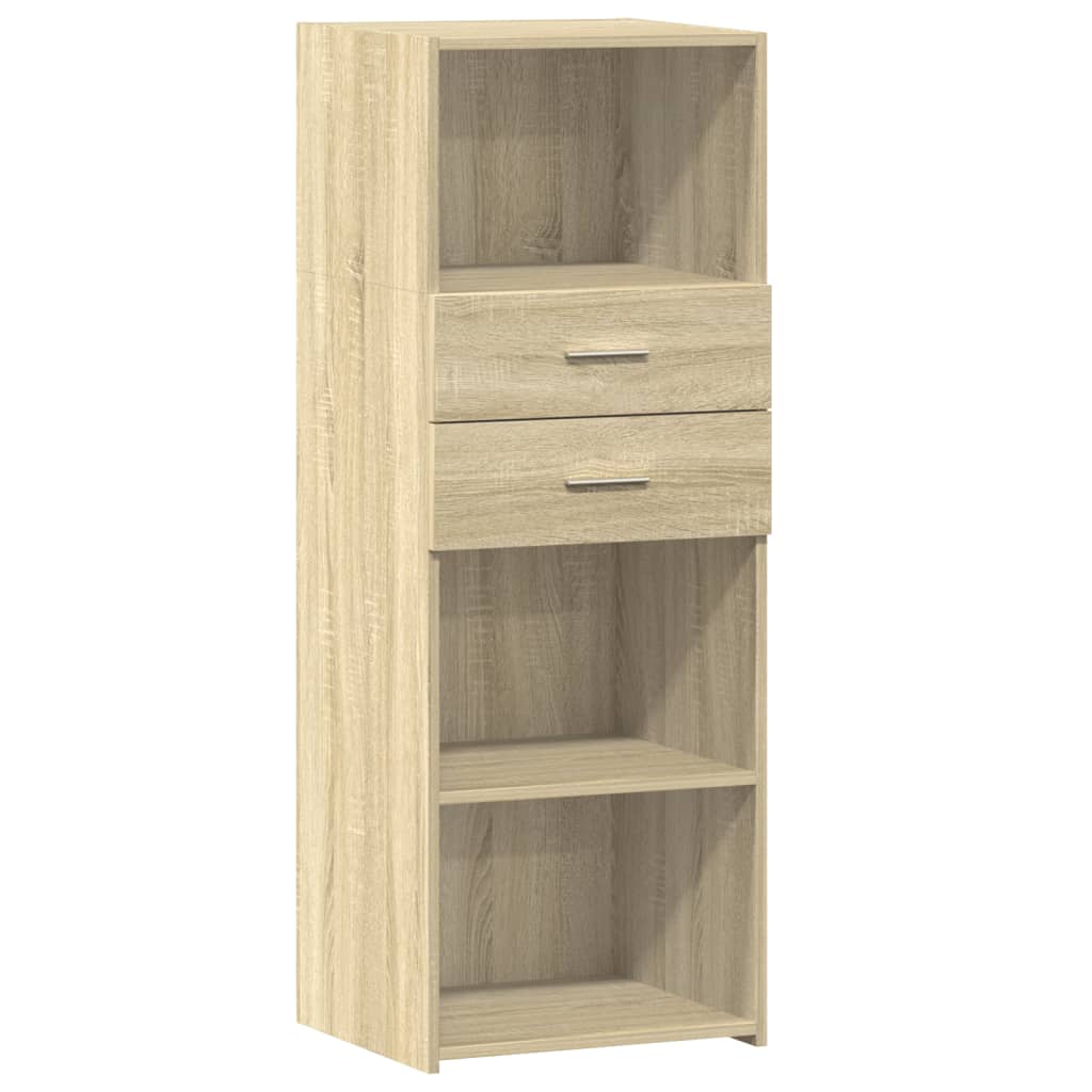 Hoge kast 45x42,5x124 cm bewerkt hout sonoma eikenkleurig is nu te koop bij PeponiXL, paradijselijk wonen!
