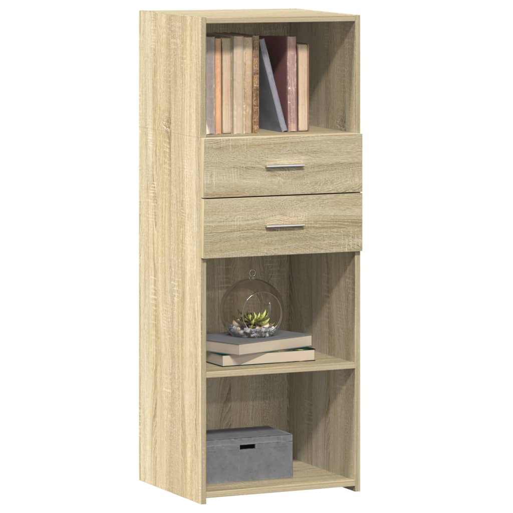 Hoge kast 45x42,5x124 cm bewerkt hout sonoma eikenkleurig is nu te koop bij PeponiXL, paradijselijk wonen!